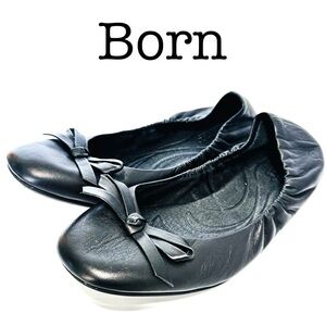 Born Women's Black Leather Ballet Flats Size 10